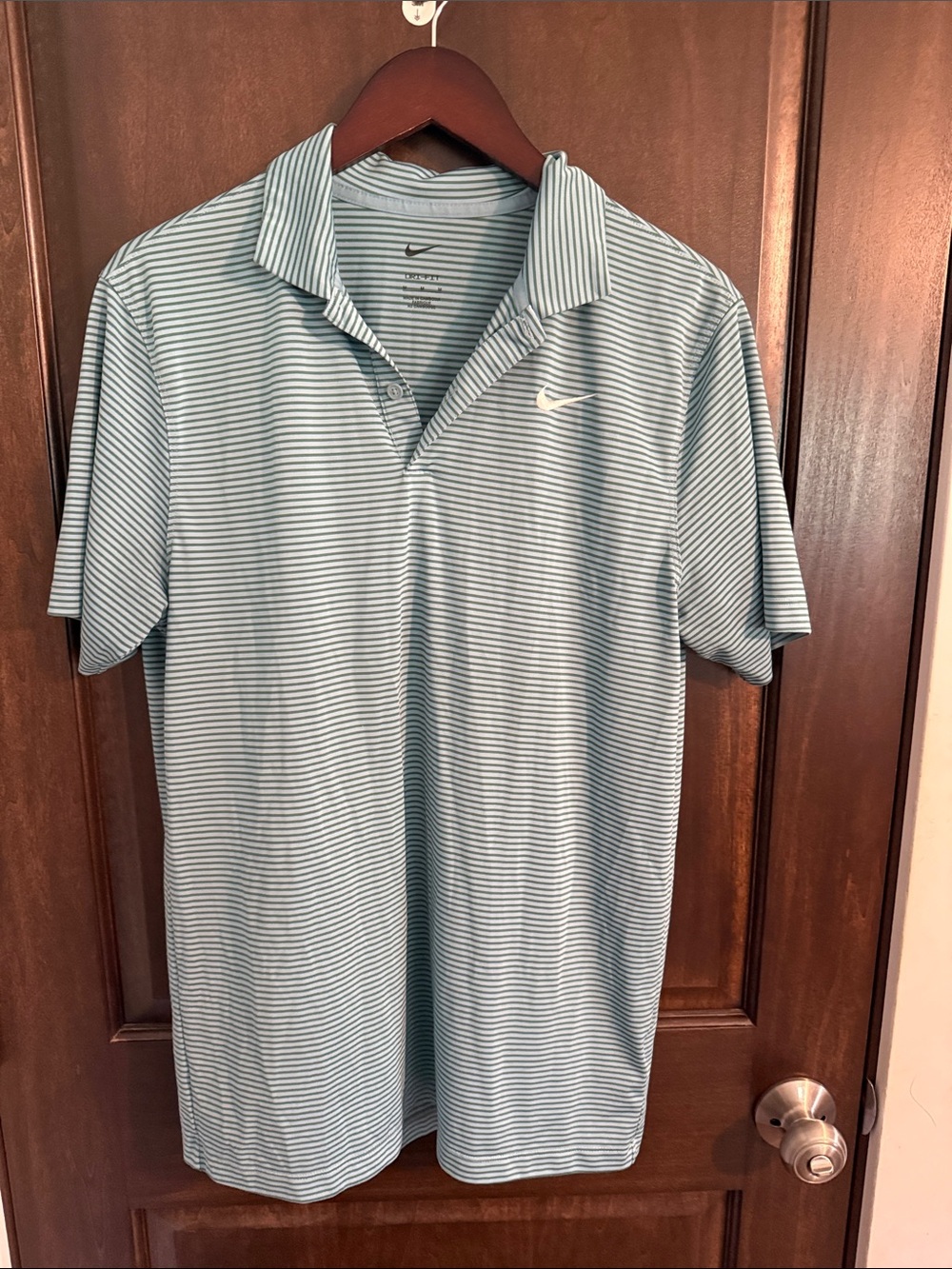 Nike Men’s Light Aqua Stripe Polo